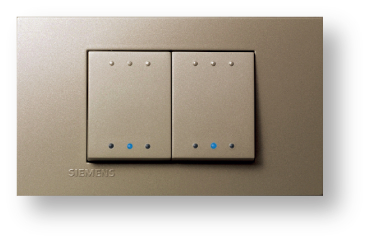 Bộ công tắc 2 Siemens Azio gold led